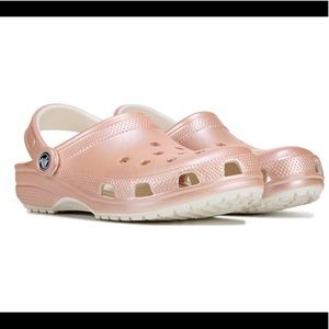 Rose Gold Crocs NEW WITH TAGS